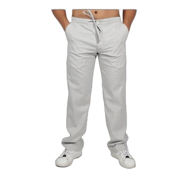 NWT J. FERRAR Men’s Big & Tall Light  Woven Pattern Pants Light Gray (S) #333 - Picture 1 of 12